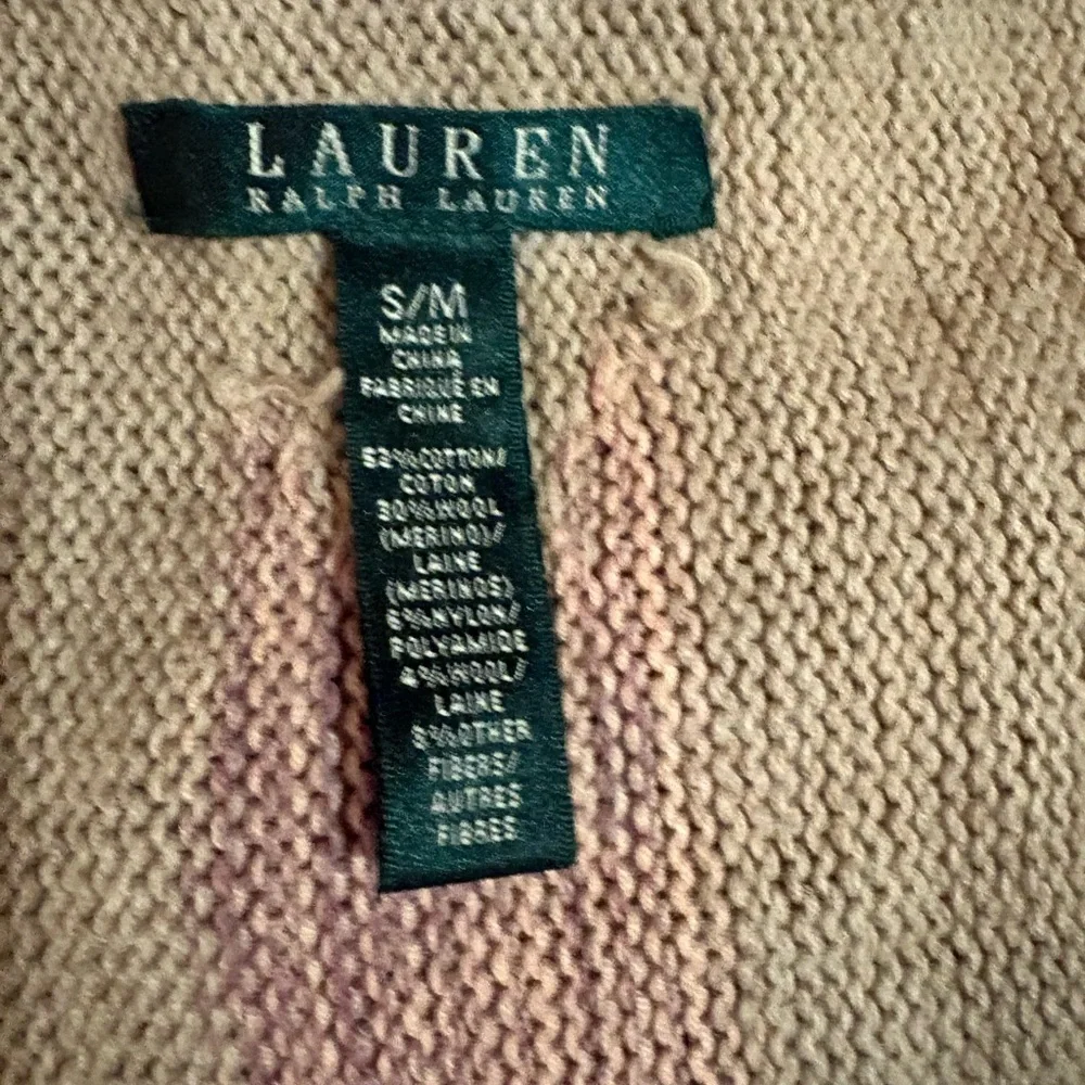 Vintage Ralph Lauren Cardigan Aztec Pastel print cotton Merino wool blend - Picture 12 of 13